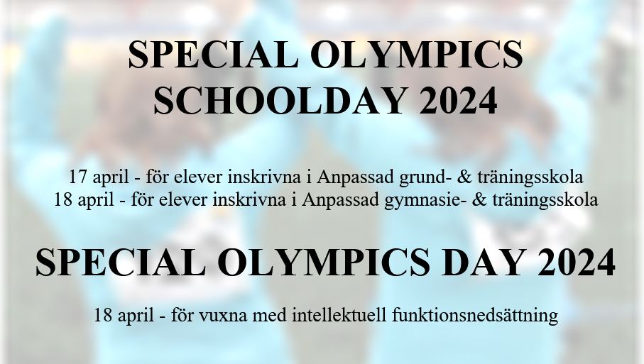Special Olympics School Day & Special Olympics Day