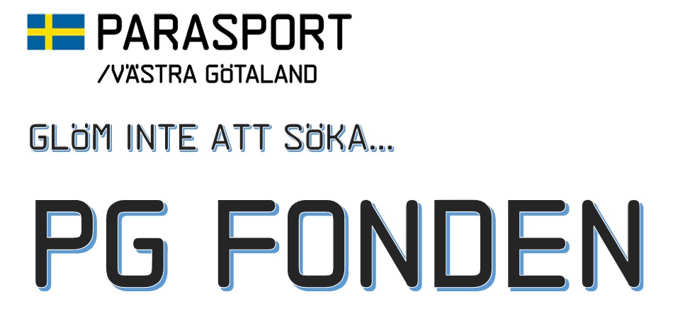 Logotyp PG-Fonden i Västra Götalands Parasportförbund