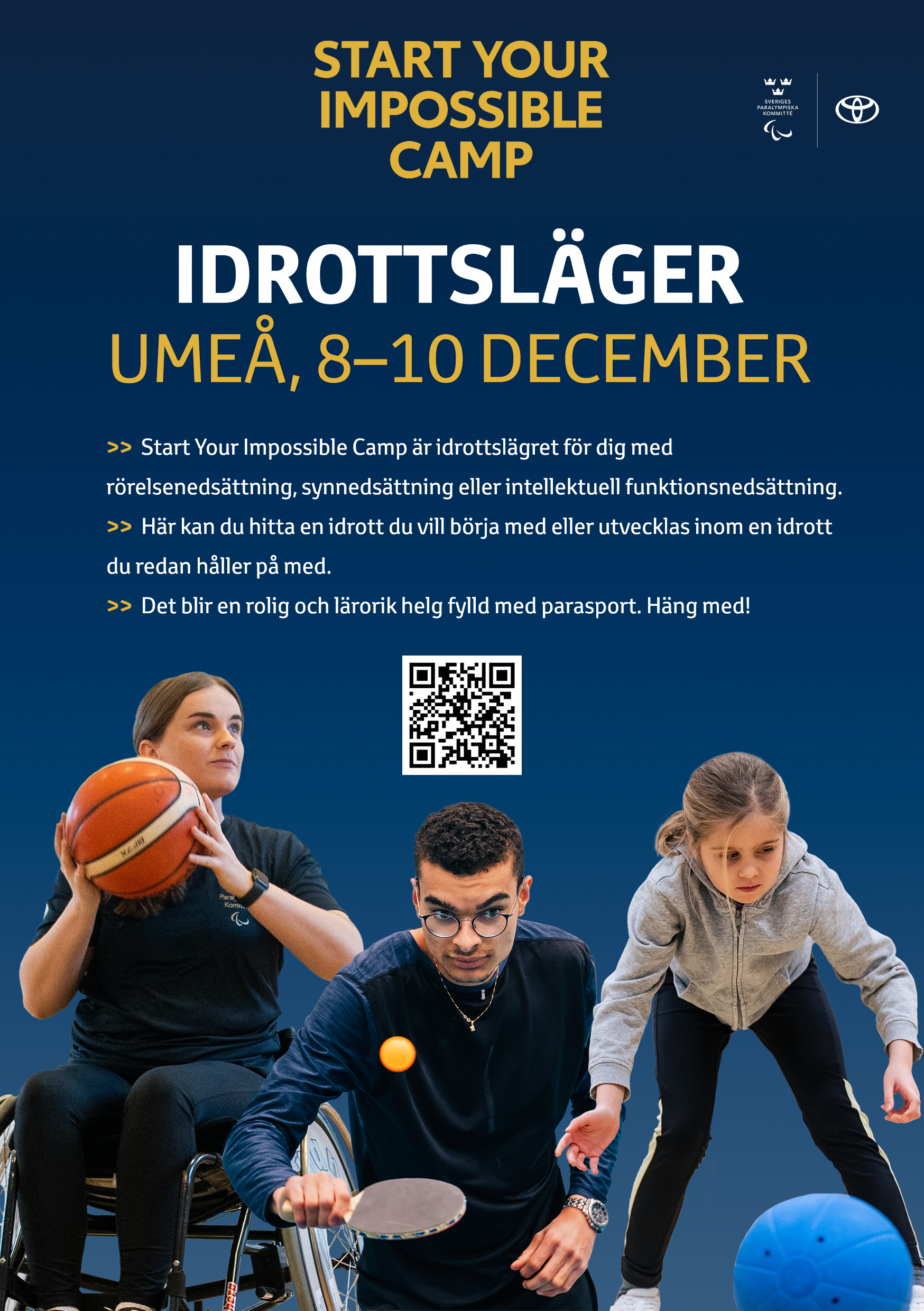 Flyer Start Your Impossible Camp Umeå 8-10 december